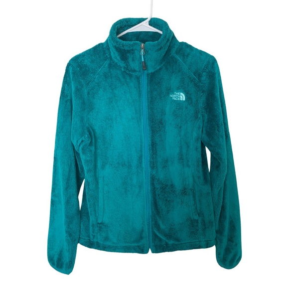 The North Face Green Fuzzy Full Zip Jacket Women’s Size Small - Picture 1 of 12